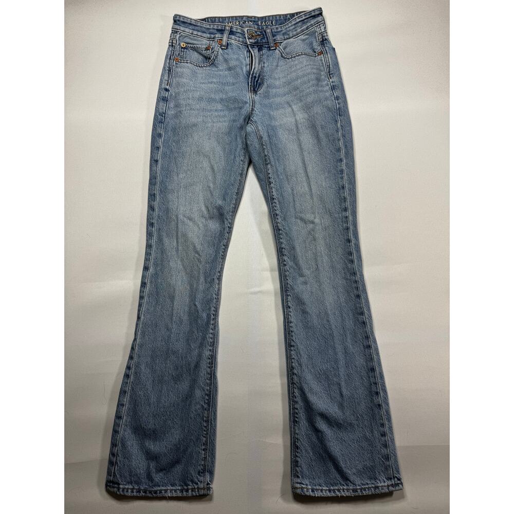 American Eagle Women's 90s Bootcut Blue  Jeans - Size 2 Regular (27x30.5)*